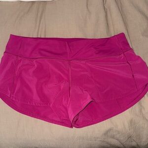 Lululemon speed up shorts. Size 6 pink